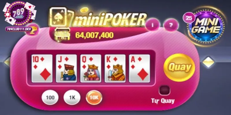 Mini Poker 789club – Trải Nghiệm Giải Trí Với Cơ Hội Đổi Thưởng 3 Chi tiết về luật chơi Mini Poker 789Club